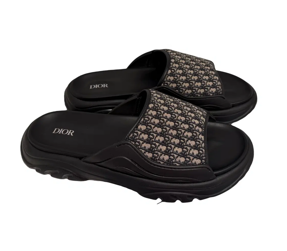 Dior Oblique Rubber Slide Sandals