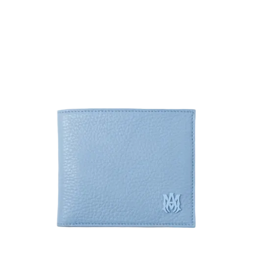 Amiri MA Bi-Fold Leather Wallet Light blue