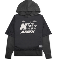 Amiri MA Star Mesh Hoodie Black