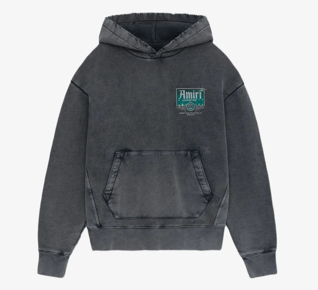 Amiri Vintage Crystal Lounge Hoodie Black