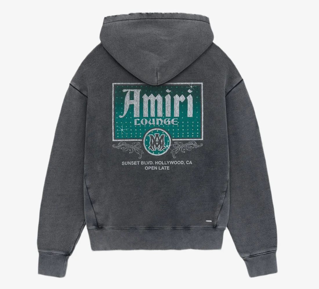 Amiri Vintage Crystal Lounge Hoodie Black