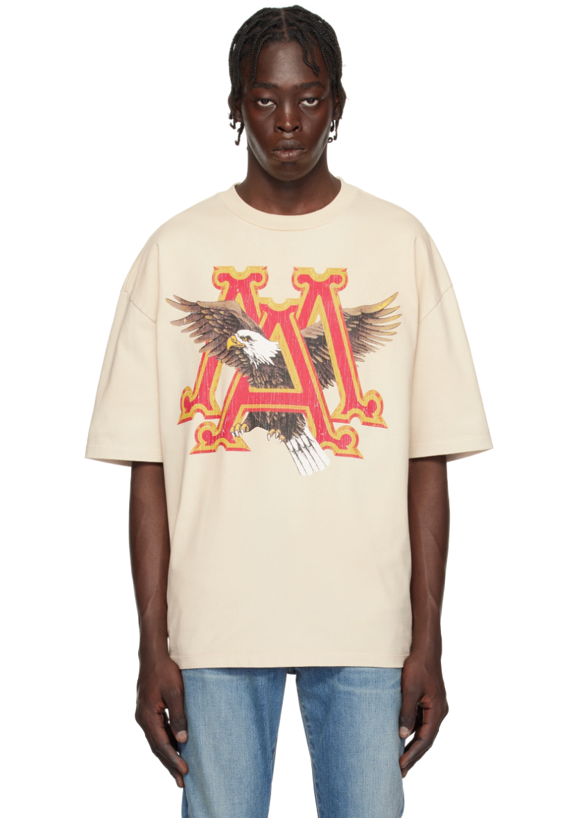Amiri Vintage MA Eagle Oversized T-Shirt Alabaster