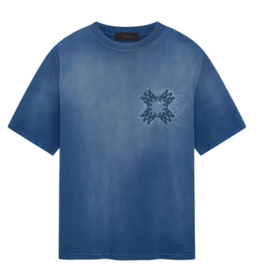 Amiri MA Quad Crystal T-Shirt Navy