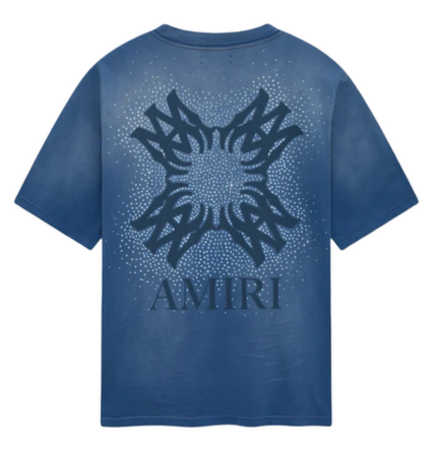 Amiri MA Quad Crystal T-Shirt Navy