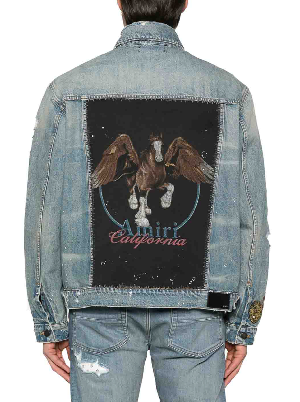 Amiri Vintage Pegasus Denim Jacket Antique Indigo