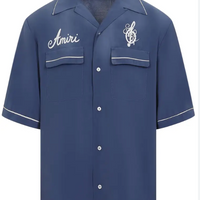 Amiri Saturday Night Camp Shirt Navy