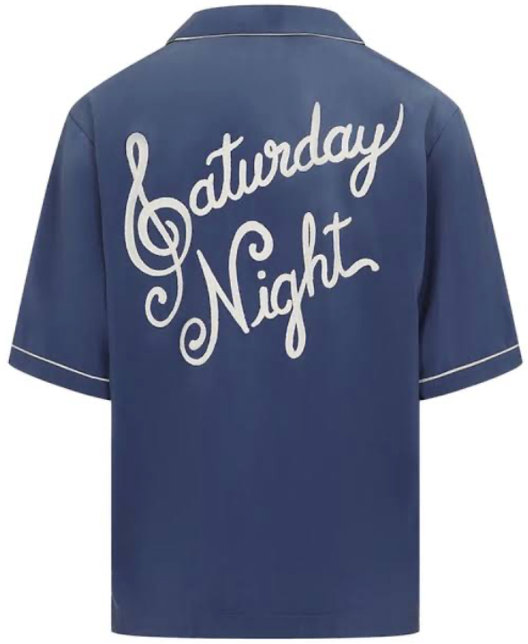 Amiri Saturday Night Camp Shirt Navy