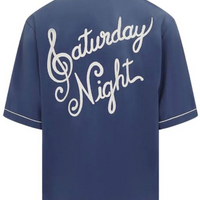 Amiri Saturday Night Camp Shirt Navy