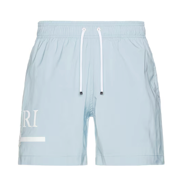 Amiri MA Bar Logo Swimshort Light Blue