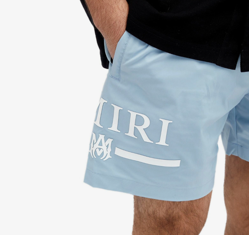 Amiri MA Bar Logo Swimshort Light Blue