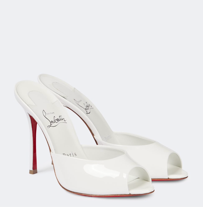 Christian Louboutin Bridal Me Dolly Patent Leather mules