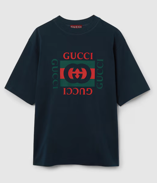 Gucci Logo T-Shirt Navy