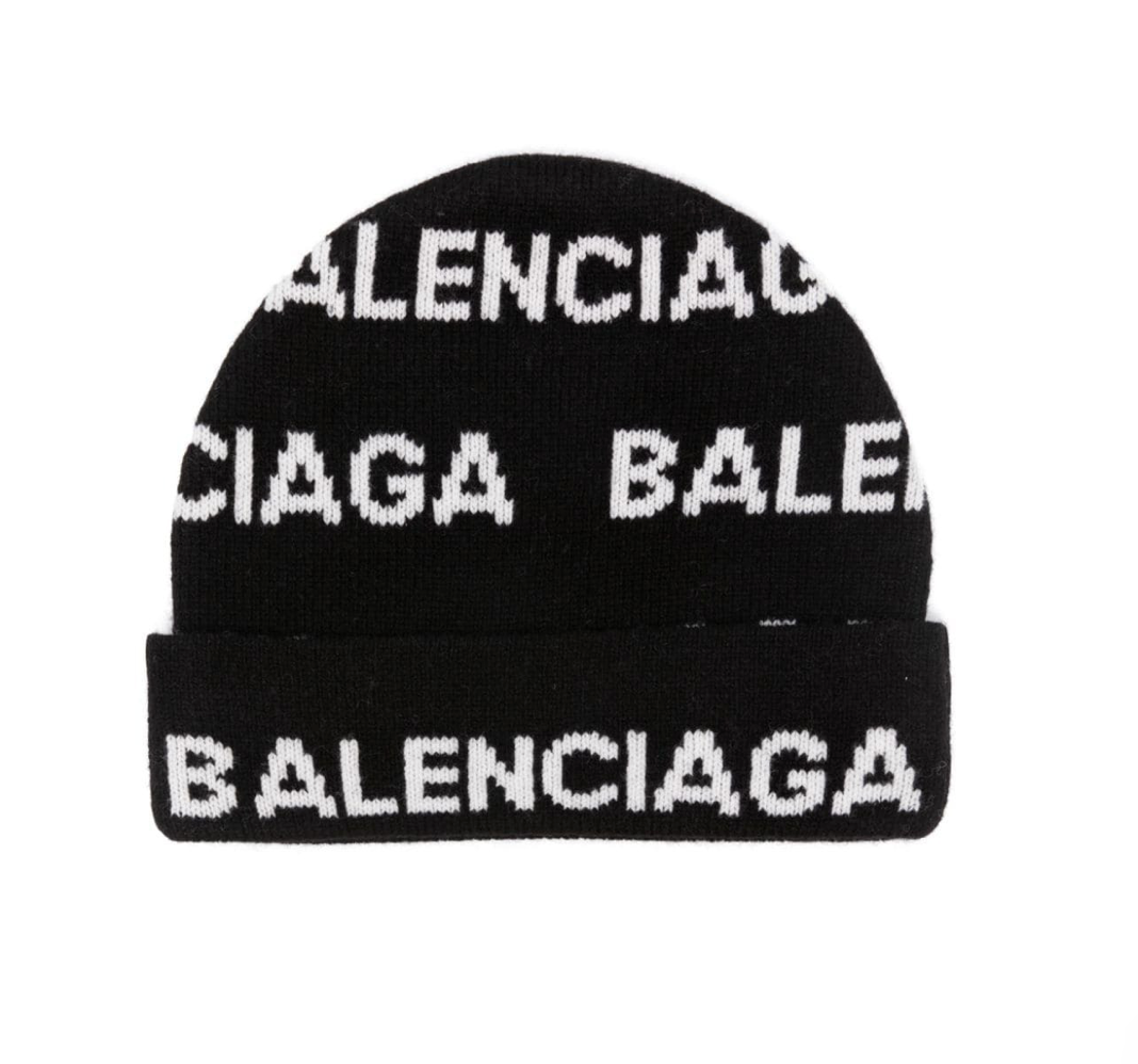 Balenciaga All Over Virgin Wool Beanie