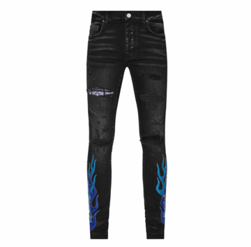 Amiri Bandana Flame Jeans Aged