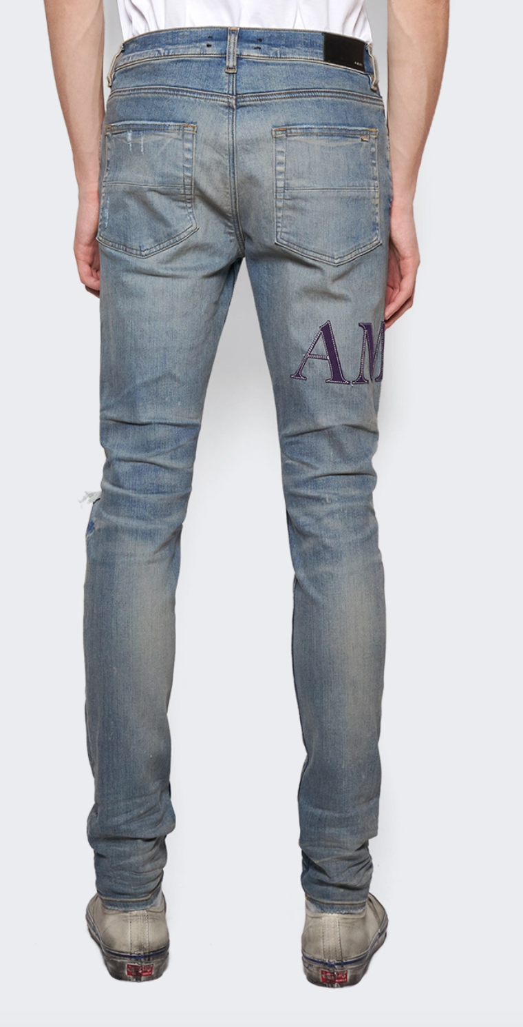 Amiri Serif Logo Jeans Clay Indigo