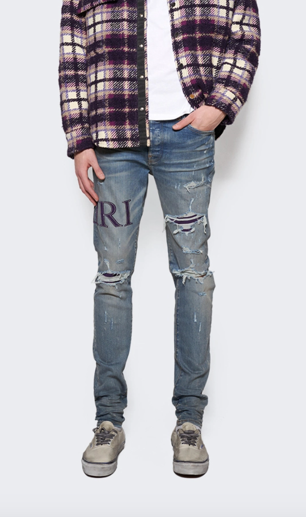 Amiri Serif Logo Jeans Clay Indigo