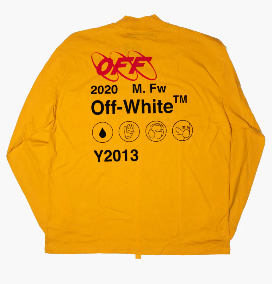 Off-White Industrial Y013 Zip Mock Neck Long Sleeve T-Shirt