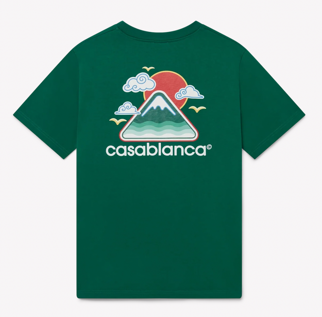 Casablanca Green Montagne Ondulee T-shirt