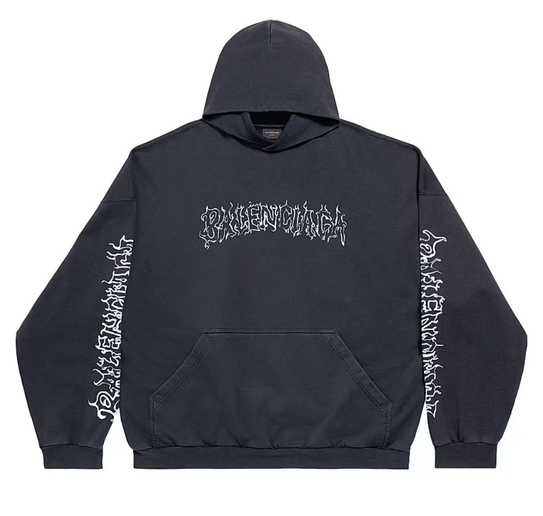 Balenciaga Gothic Logo Hoodie
