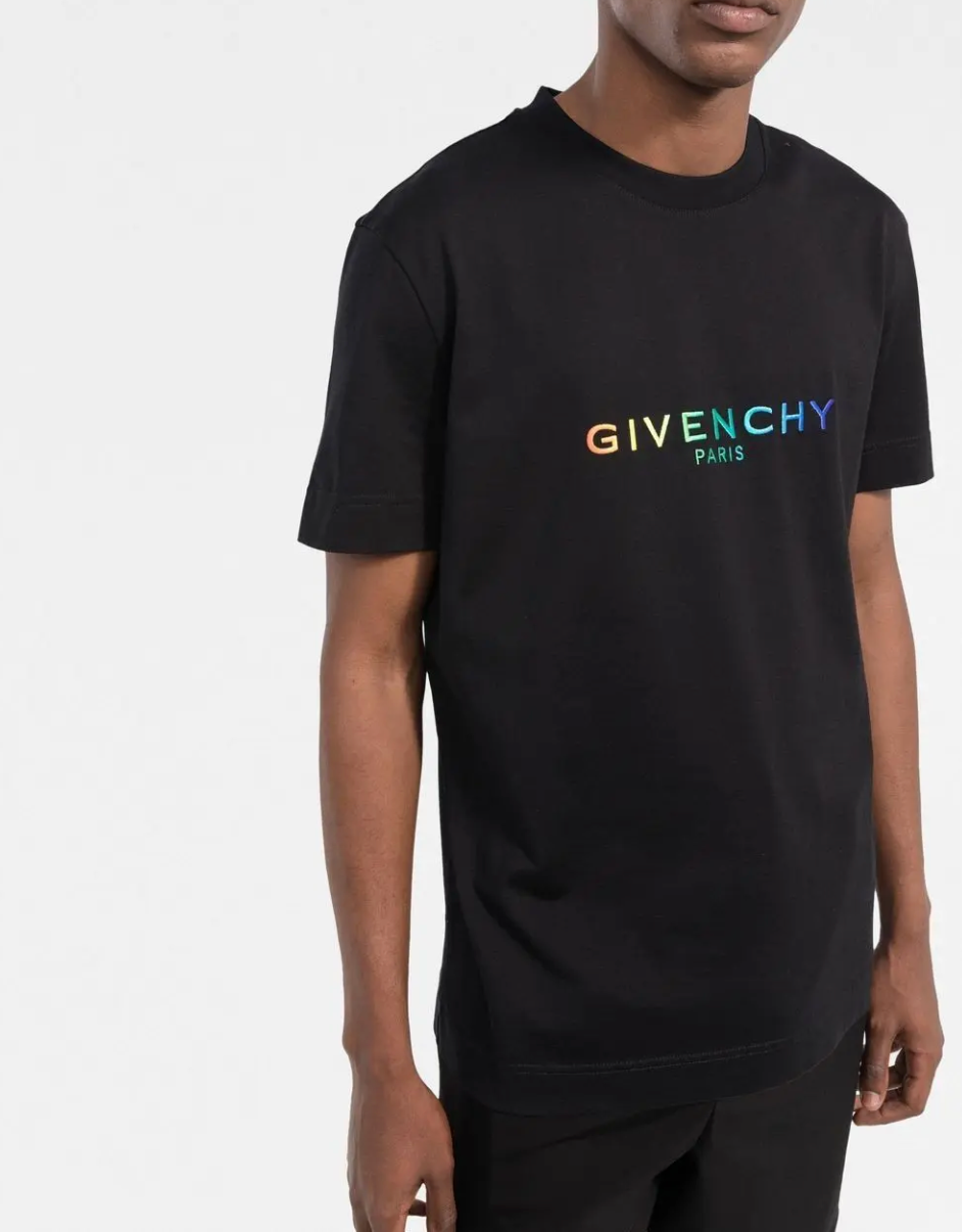 Givenchy Multicoloured Embroidered Logo T-Shirt