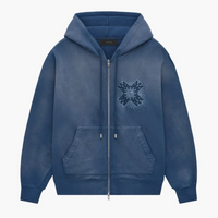 Amiri Quad Crystal Zip Hoodie