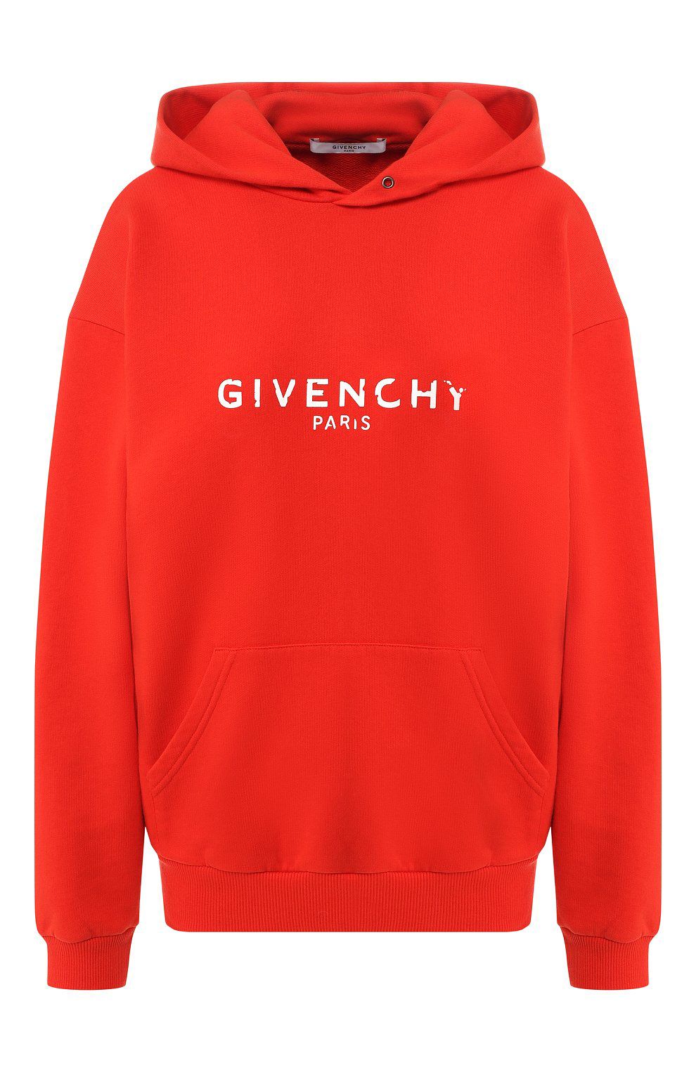 Givenchy Destroyed Logo Hoodie Red