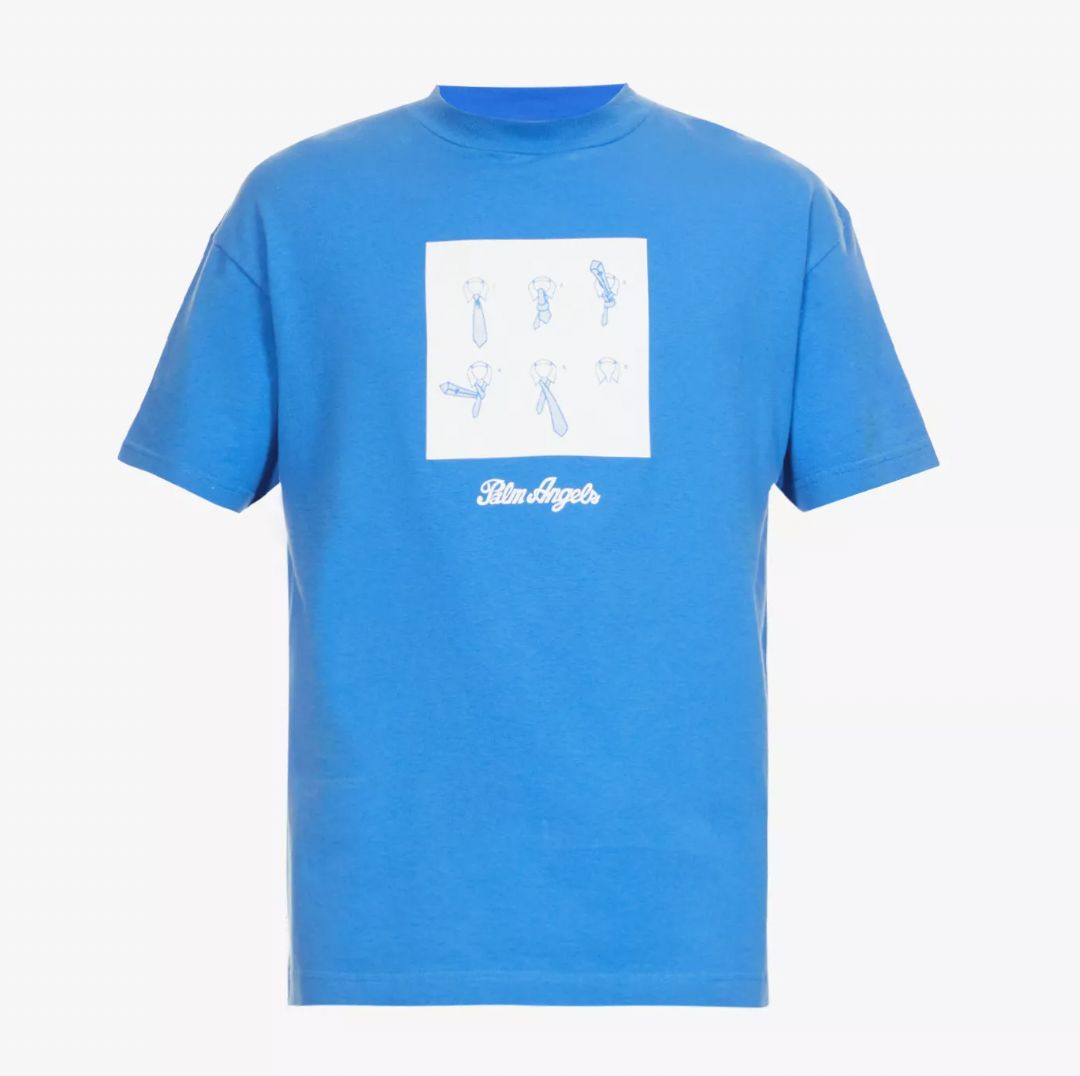Palm Angels Un-Tie Classic T-Shirt Blue