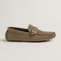Hermes Idylle Suede Loafer Etoupe
