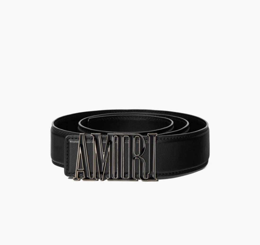 Amiri Logo Leather Belt