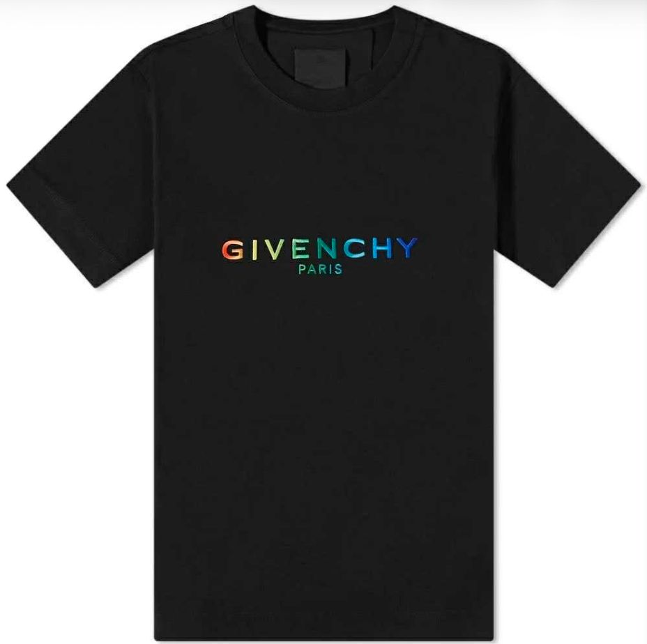 Givenchy Rainbow Embroidery Logo T-Shirt