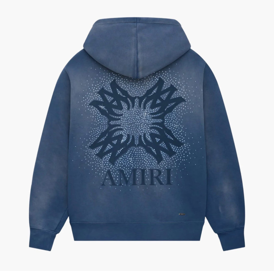 Amiri Quad Crystal Zip Hoodie