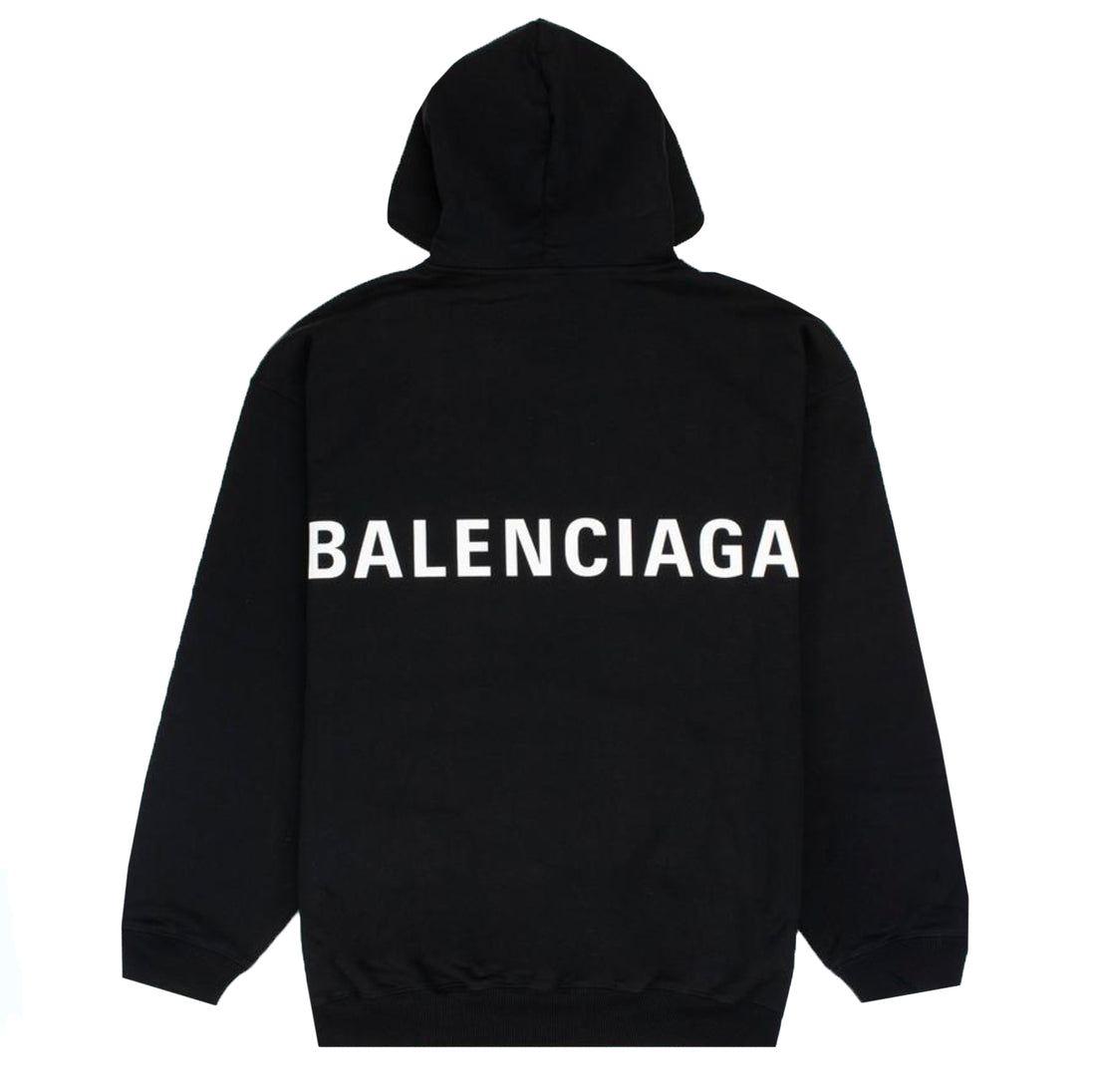 Balenciaga Back Logo Hoodie Black