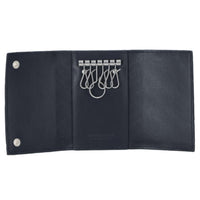 Bottega Veneta Intrecciato Leather Key Pouch Navy