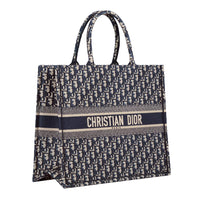 Dior Oblique Embroidery Large Book Tote Bag