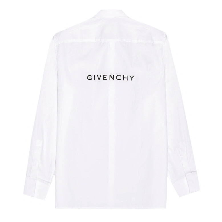 Givenchy Reverse Logo Printed Poplin Shirt