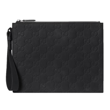 Gucci Rubber Effect Leather Pouch