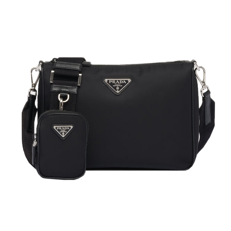 Prada Re-Nylon and Saffiano Leather Shoulder Bag