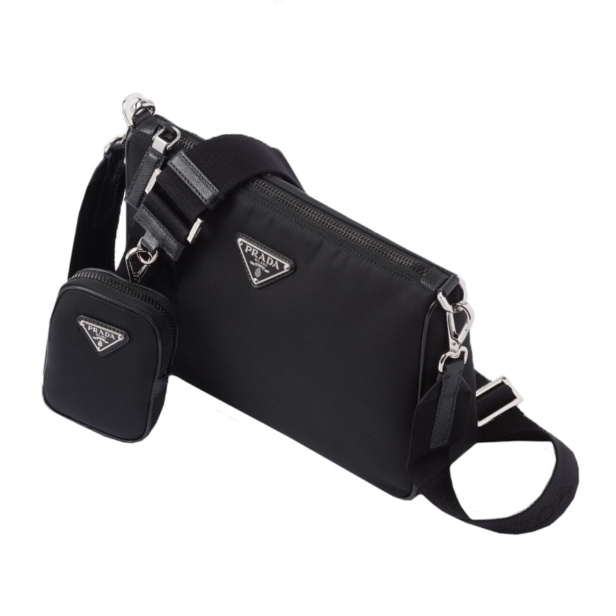 Prada Re-Nylon and Saffiano Leather Shoulder Bag