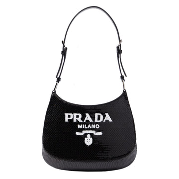 Prada Cleo Small Sequined Shoulder Bag