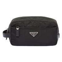 Prada Re-Nylon and Saffiano Leather Travel Pouch