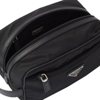 Prada Re-Nylon and Saffiano Leather Travel Pouch