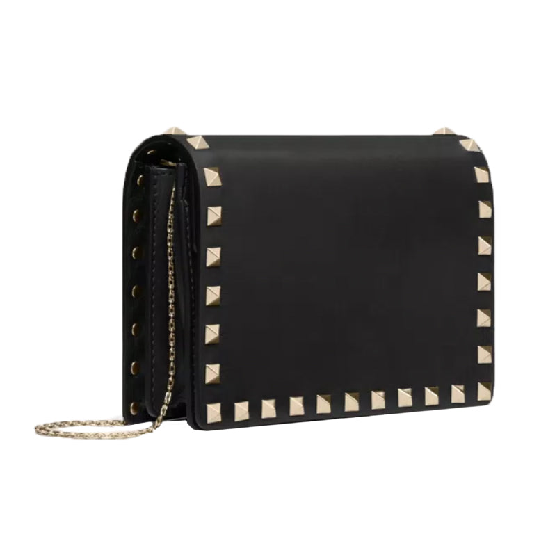 Valentino Rockstud Calfskin Chain Pouch Bag