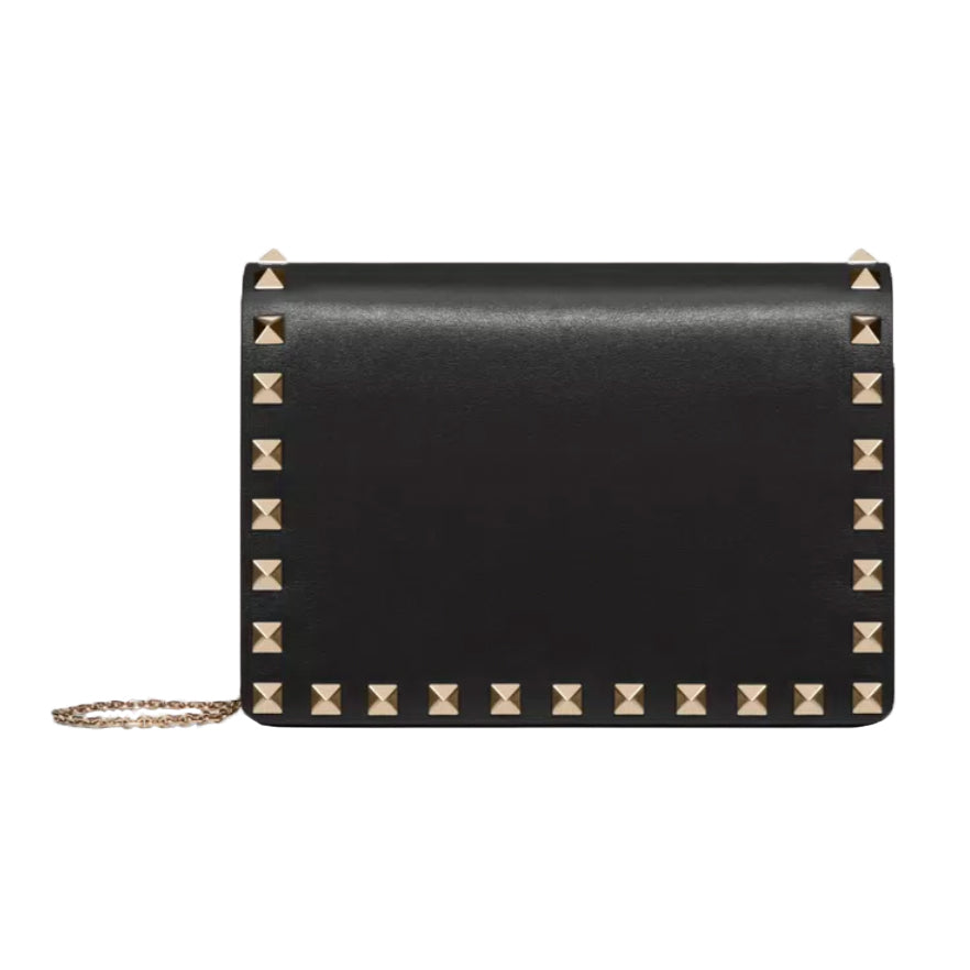 Valentino Rockstud Calfskin Chain Pouch Bag