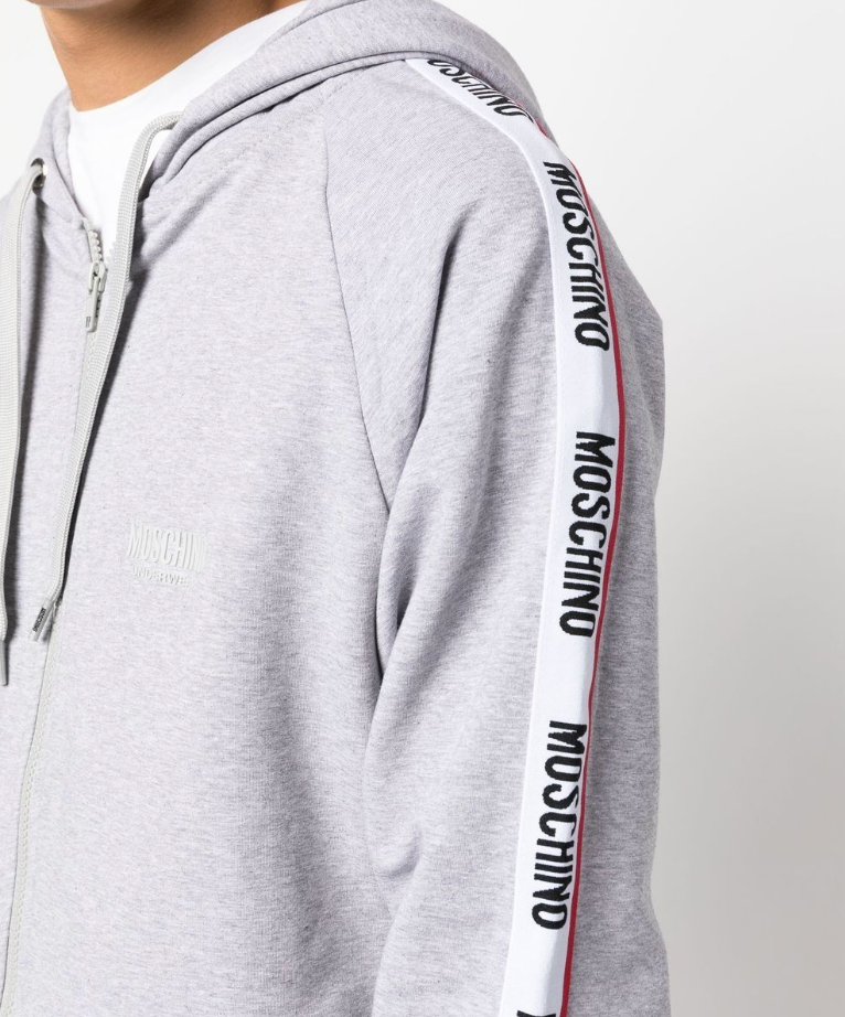 Moschino Zipped Logo Hoodie