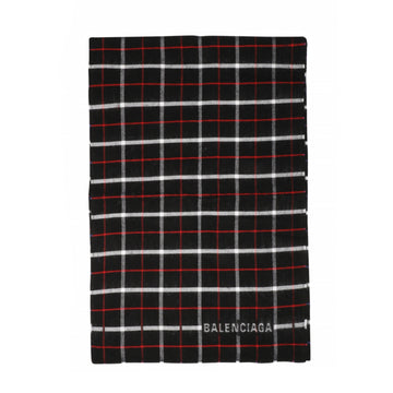 Balenciaga Check Wool-Silk Scarf