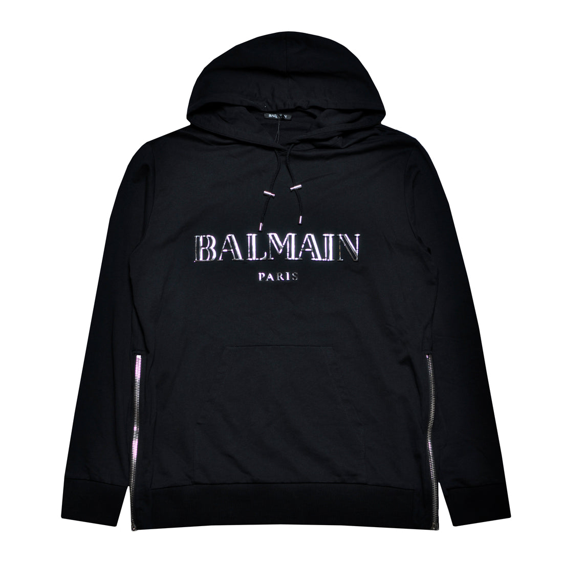 Balmain Metallic Logo Hoodie