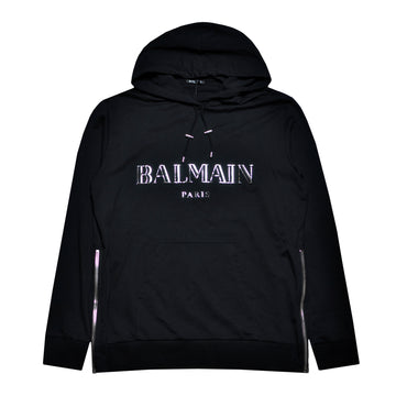 Balmain Metallic Logo Hoodie