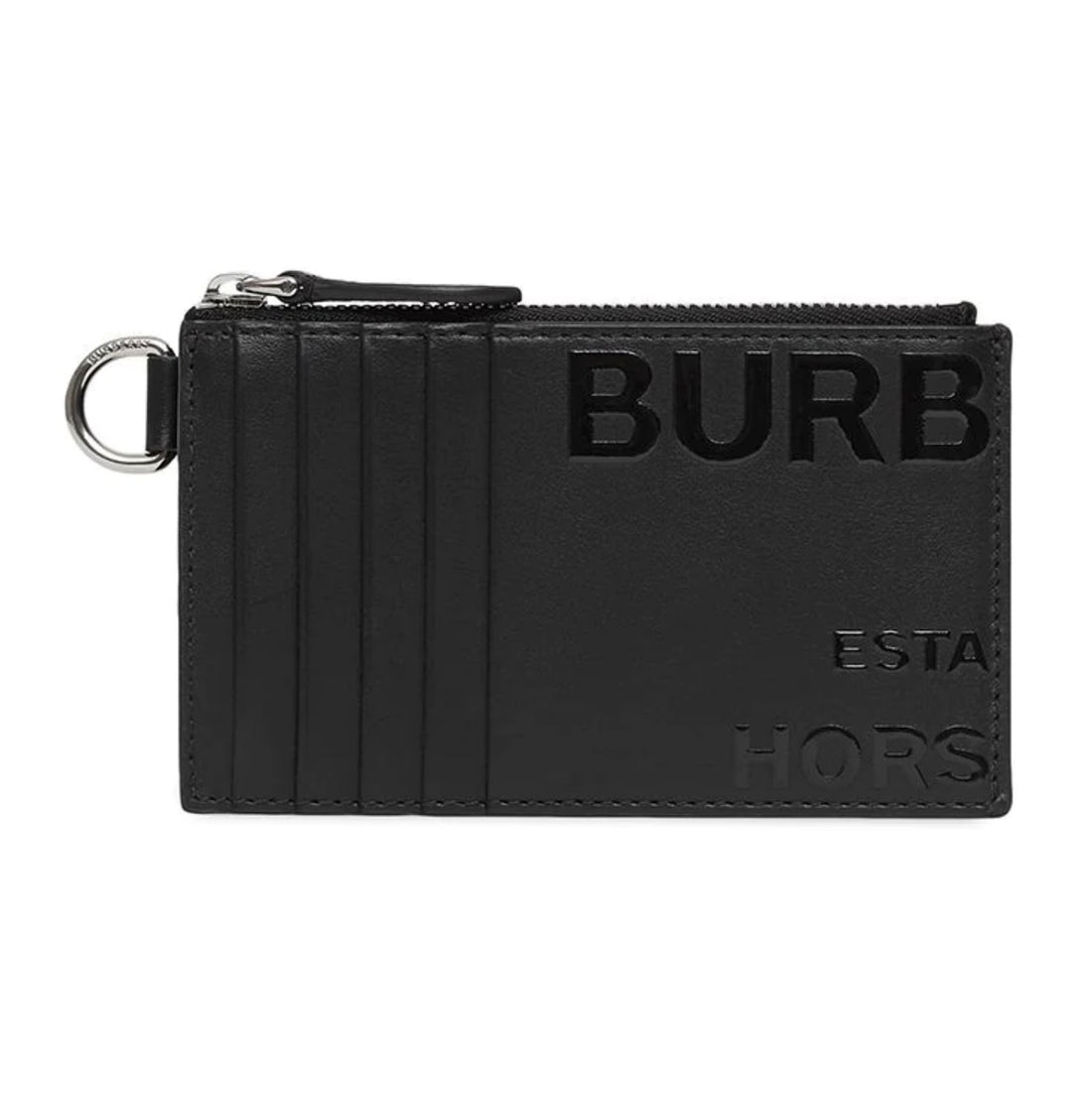 Burberry Printed Leather Zip Card Case