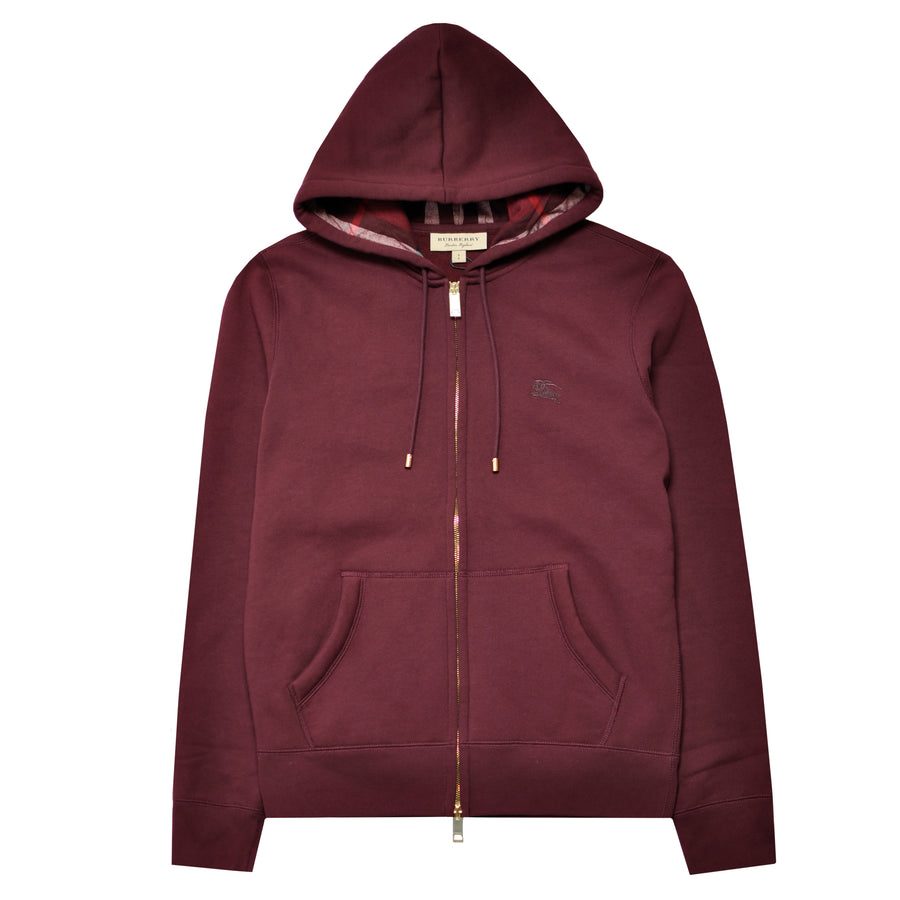 Burberry Clothing Burberry Hoodie Men's Maroon Burberry Check