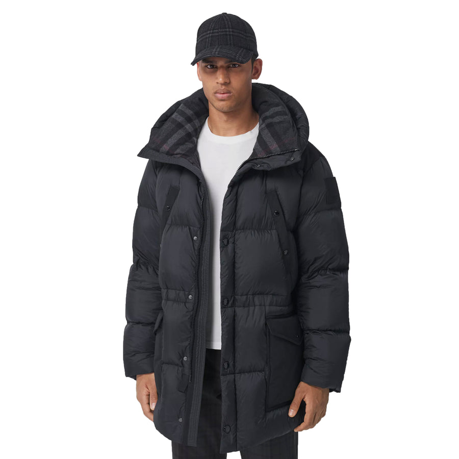 Burberry Logo Appliqué Nylon Puffer Coat